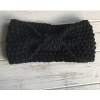 Black Crochet Ear Warmer,Baby Ear Warmer,Toddler Ear Warmer,Crochet Ear Warmer,Crochet headband,headband for baby,Toddler headwrap | Etsy (US)