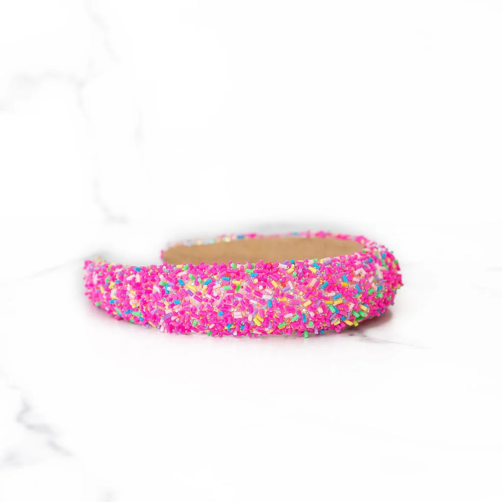 Hot Pink Sprinkle Headband | Golden Thread