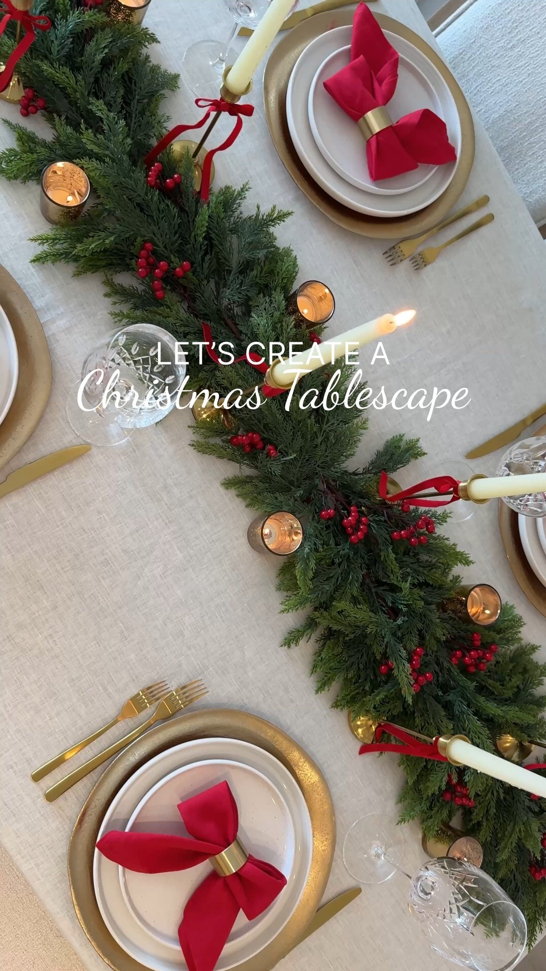 Set a Christmas table with me 🌲🎀

#LTKHome #LTKHoliday #LTKSeasonal
