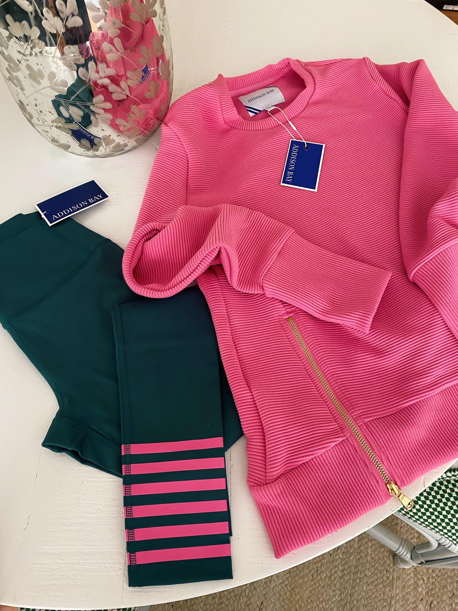 Addison Bay pink and green workout/lounge clothes, I went with my normal size in both! 💗 #AddisonBay #workoutclothes #athleisure #loungewear 

#LTKfit #LTKSeasonal #LTKunder100