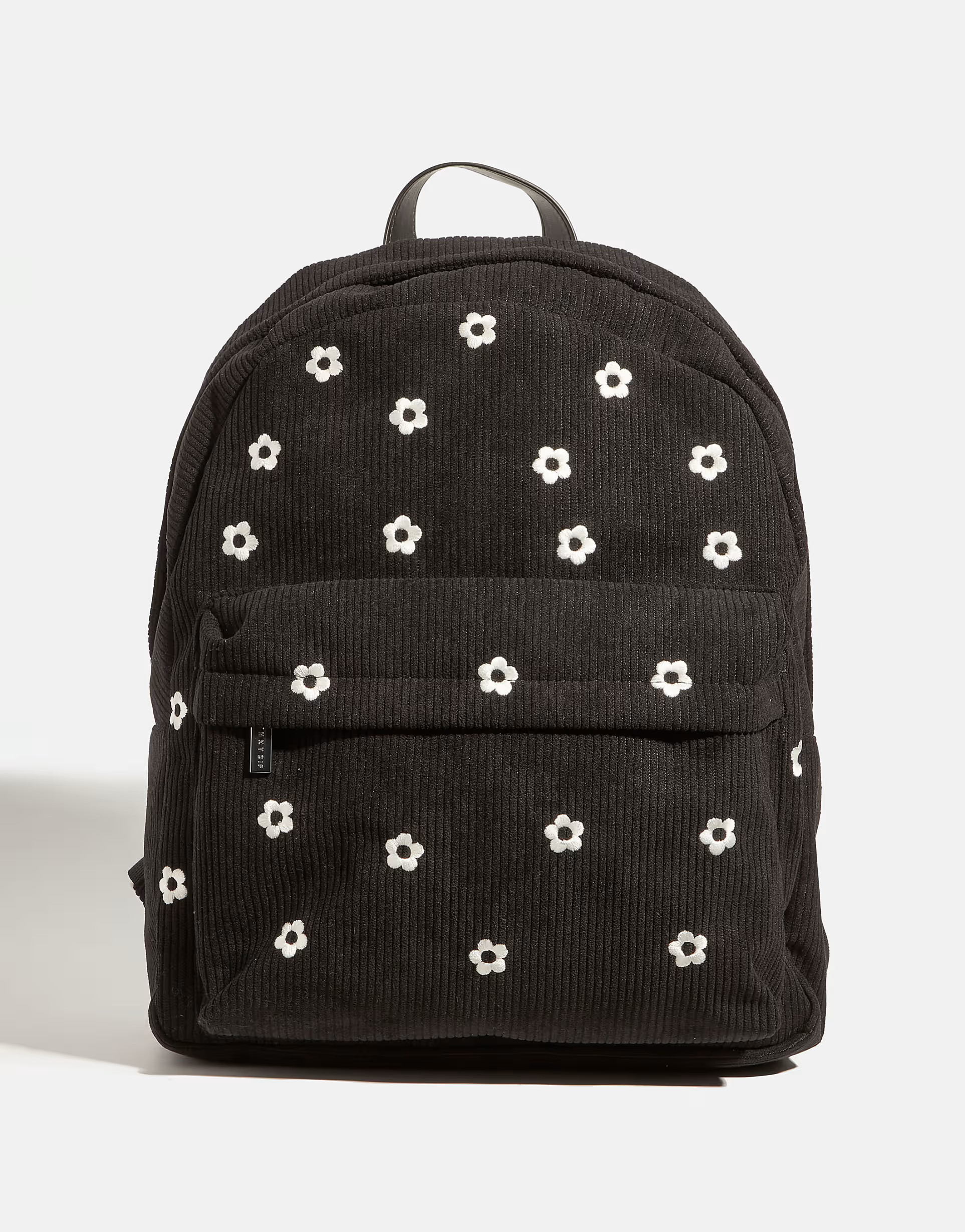 Skinnydip Ditsy flower embroidered backpack in black | ASOS (Global)