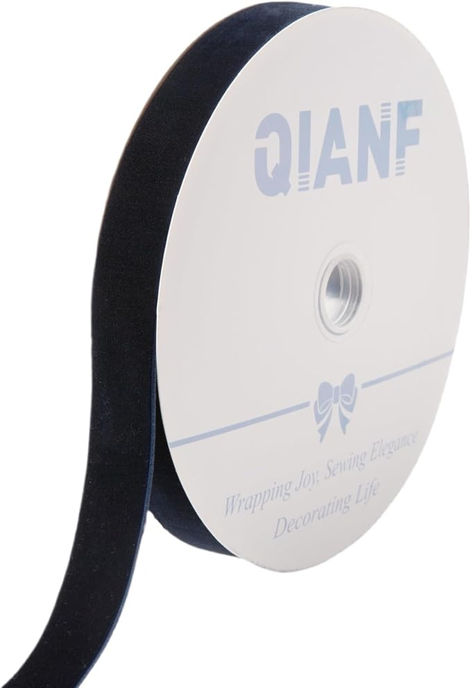 Vintage Navy Blue Velvet Ribbon, 1 Inch X 25Yd | Amazon (US)