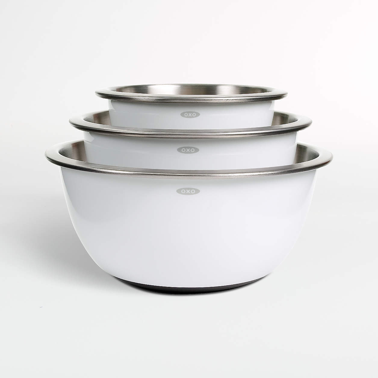 OXO Stainless Steel Mixing Bowls, Set of 3 + Reviews | Crate & Barrel | Crate & Barrel