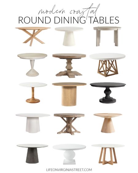 My top picks for modern coastal round dining tables! Includes pedestal dining tables, extendable dining tables and more. Also includes finishes like concrete, cerused oak, metal, light wood and more. See all my picks here: https://lifeonvirginiastreet.com/modern-coastal-round-dining-tables/.

#ltkhome #ltksalealert #ltkseasonal #ltkfamily #ltkstyletip 

#LTKsalealert #LTKSeasonal #LTKhome #LTKsalealert #LTKSeasonal #LTKhome