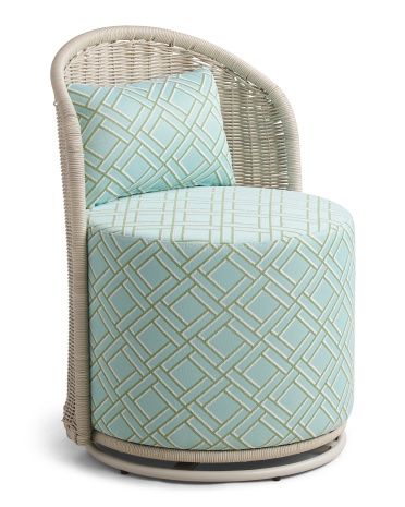 Outdoor Wicker Swivel Chair | TJ Maxx