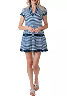 Women's Stripe Short Sleeve Fit & Flare  Dress | Belk