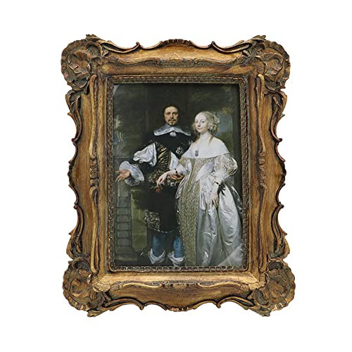 SYLVIA'S SHOP Vintage 5x7 Picture Frame, Antique Ornate Luxury Photo Frame, Table Top Display and Wall Hanging Home Decor, Old Fashioned Gorgeous Photo Gallery Art Deco, Bronze Gold | Amazon (US)