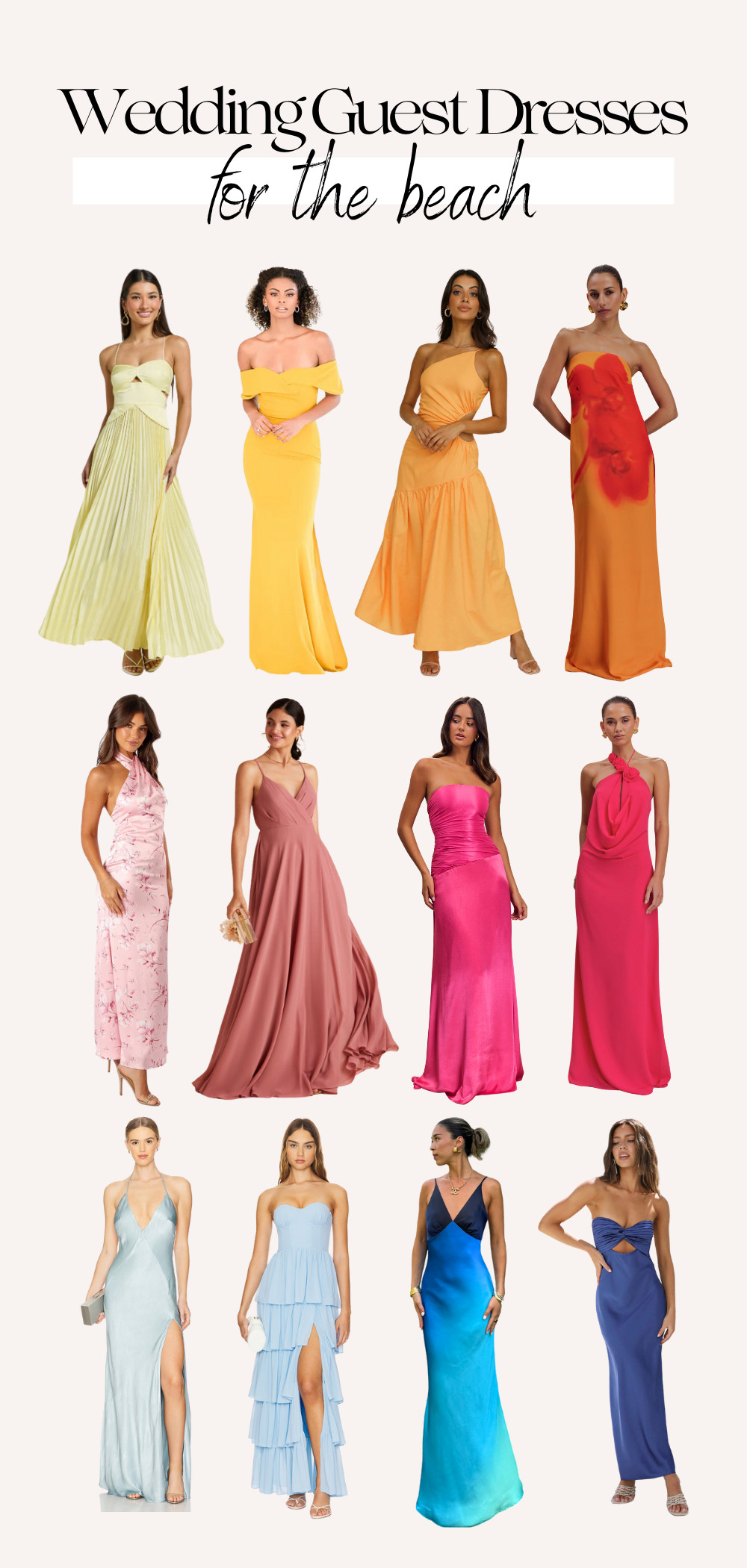 Looking for the perfect outfit to wear to a formal beach wedding? Discover a selection of stylish and breezy dresses designed for wedding guests. 

 #LTKStyleTip #LTKWedding