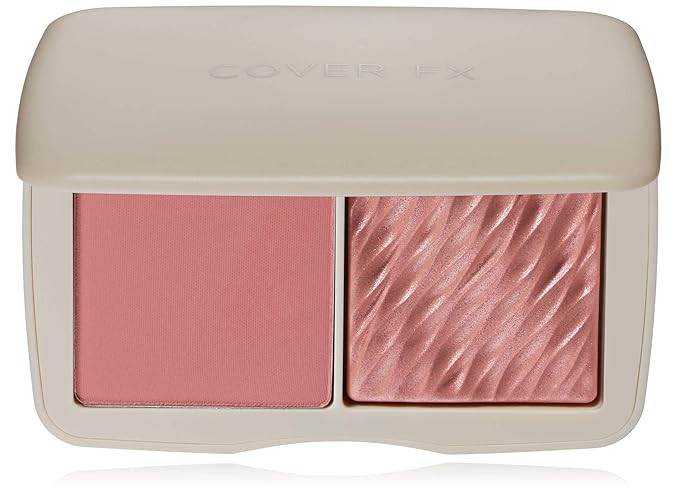 COVER FX Monochromatic Powder Blush Duo - Mojave Mauve: Dusty Rose - Matte + Shimmer Finish - Cre... | Amazon (US)