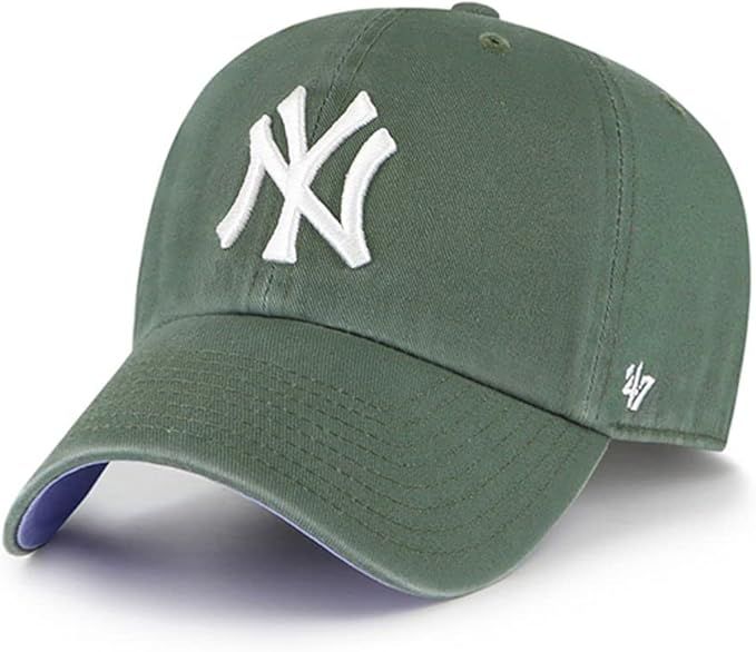 Amazon.com: '47 New York Yankees Ballpark Clean Up Dad Hat Baseball Cap - Dark Maroon Dark Maroon... | Amazon (US)