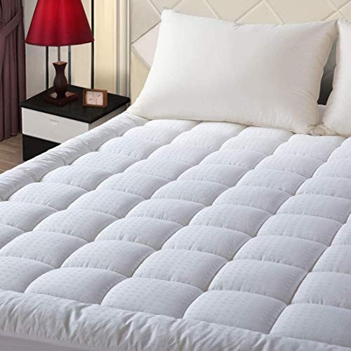 EASELAND King Size Mattress Pad Pillow Top Mattress Cover Quilted Fitted Mattress Protector Cotton Top Stretches up 8-21" Deep Pocket Cooling Mattress Topper (78x80 inch, White) | Amazon (CA)