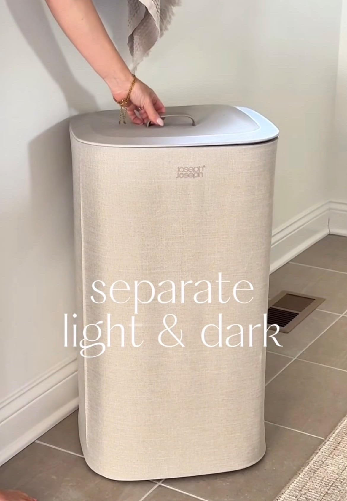 Sort your laundry in style with these space-saving hampers! Perfect for light and dark loads. #laundryhacks #homeorganization

#LTKHome #LTKmomlife #LTKmorningroutine