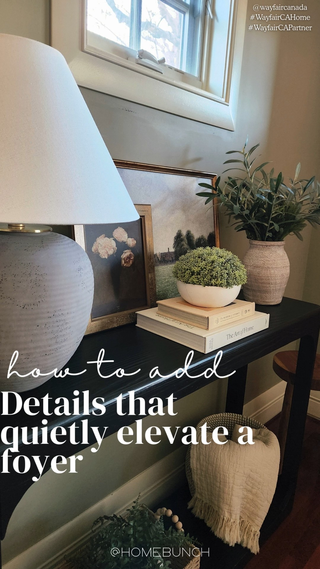 Simple Styling That Transforms Your Foyer Into a Warm Welcome

 

This warm neutral foyer is a happy place — layered textures, a black console table, and simple details that make coming home feel extra cozy. My favorite pieces are from Wayfair Canada, making it easy to recreate this look. Find all links here!

 

Thank you for considering following my shop @HomeBunch on the LTK app. I hope you find something you love! 💗

 

#WayfairCAHome #WayfairCAPartner @wayfaircanada #LTKHome #EntrywayDecor #NeutralHome #FoyerInspo #HomeSweetHome #LayeredDecor #CozyFoyer

#LTKvlog #LTKSaleAlert #LTKHome