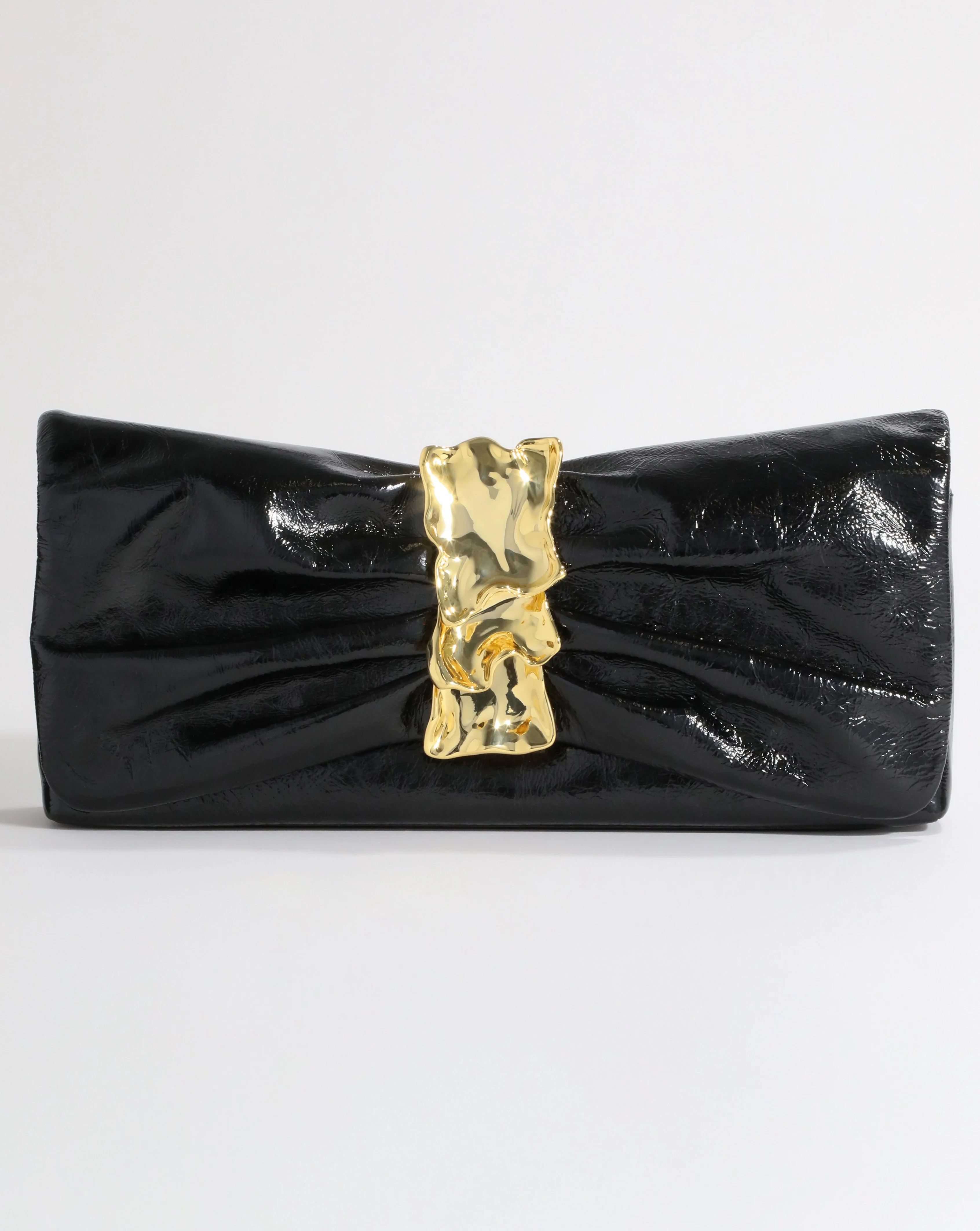 Black and Gold Ribbon Convertible Shoulder Bag | Alexis Bittar | Alexis Bittar