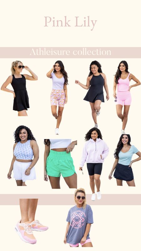 I am LOVING this new Pink Lily athleisure collection! So many cute pieces and a variety of colors available! #tennisdress #pinklily #runningshorts #croppedtank #quarterzip #scubadupe #graphictee 

#LTKstyletip #LTKunder50 #LTKU
