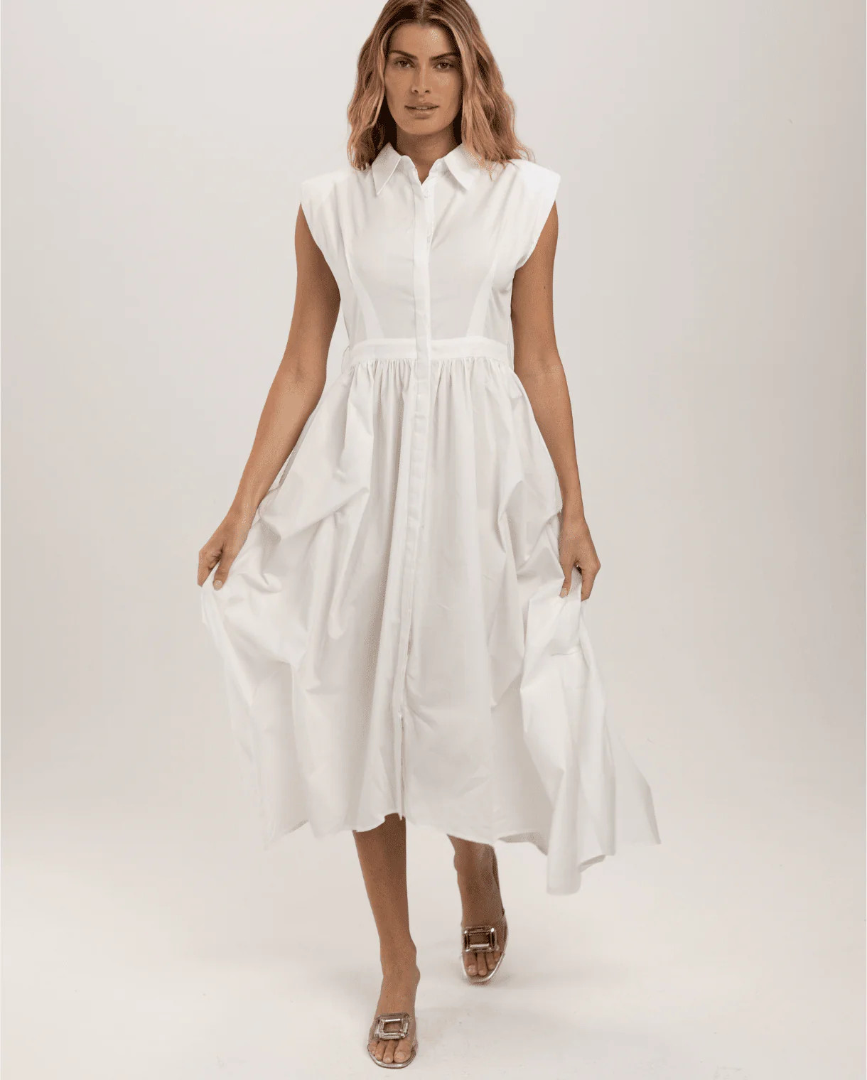 Justine - White Shirt Dress | Cecelia New York