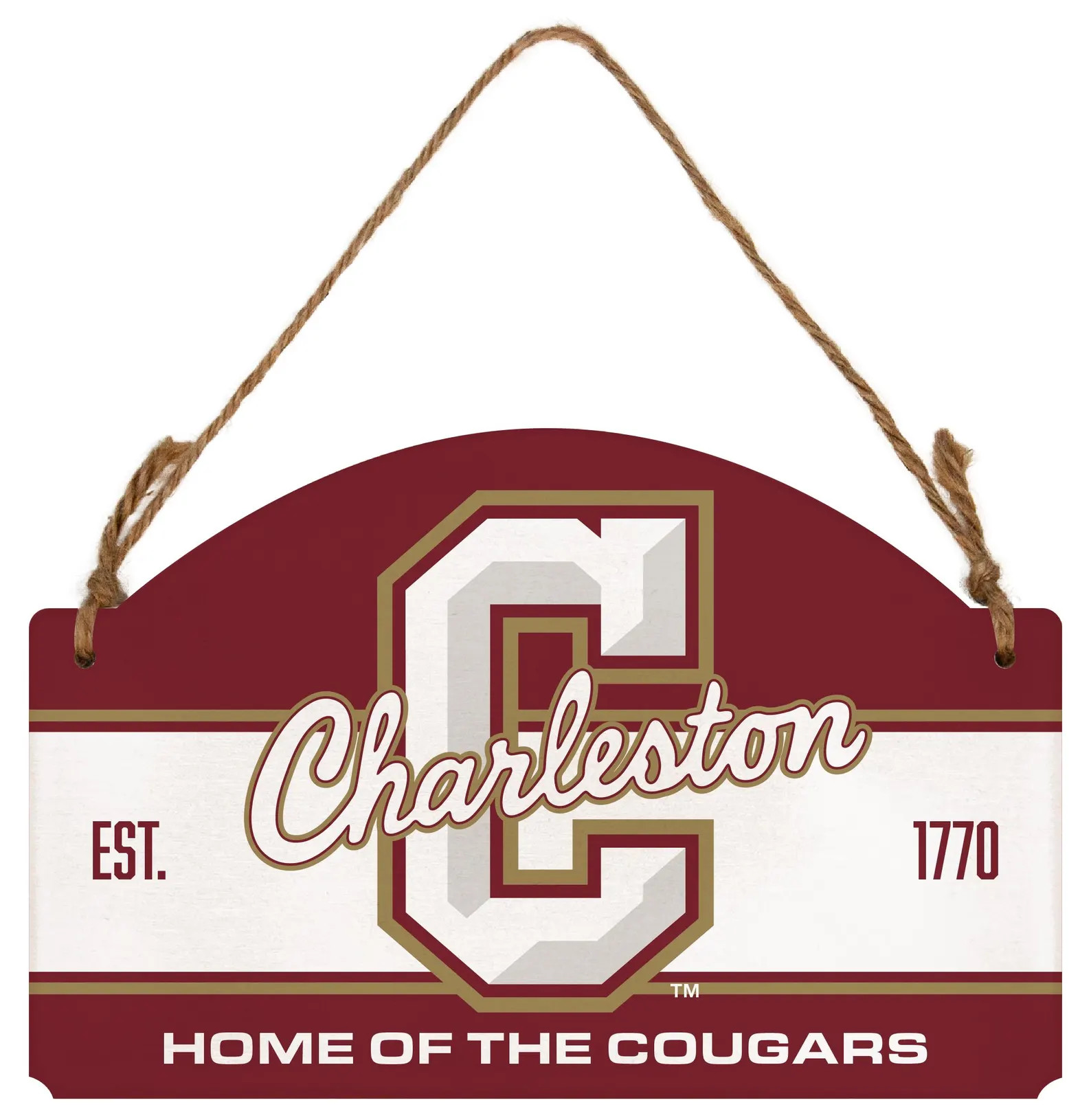 College of Charleston Flat Wood Sign with Hanging String - Officially Licensed Collegiate Product | Etsy (Global)