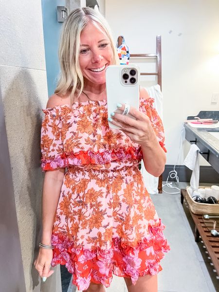 Love this floral Boho off the shoulder dress with clear heels. Extra small in the dress, which also comes in a neutral color combo. Beach Nation Resort Mexico, dress dresses summer dress.


#LTKSeasonal #LTKTravel #LTKStyleTip