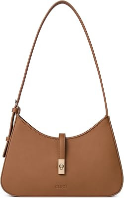 CLUCI Shoulder Bag for Women, Small Vegan Leather Purse     Mini, Crescent, Y2K, Adjustable Strap... | Amazon (US)