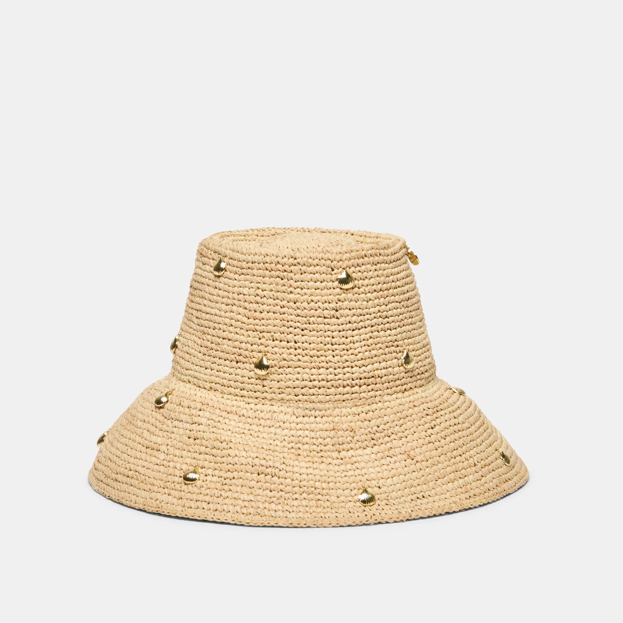 Straw Cloche With Charms Natural | DolceVita.com