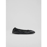 Tayla Black Folded Balleri Flat, Black | L.K. Bennett (UK)