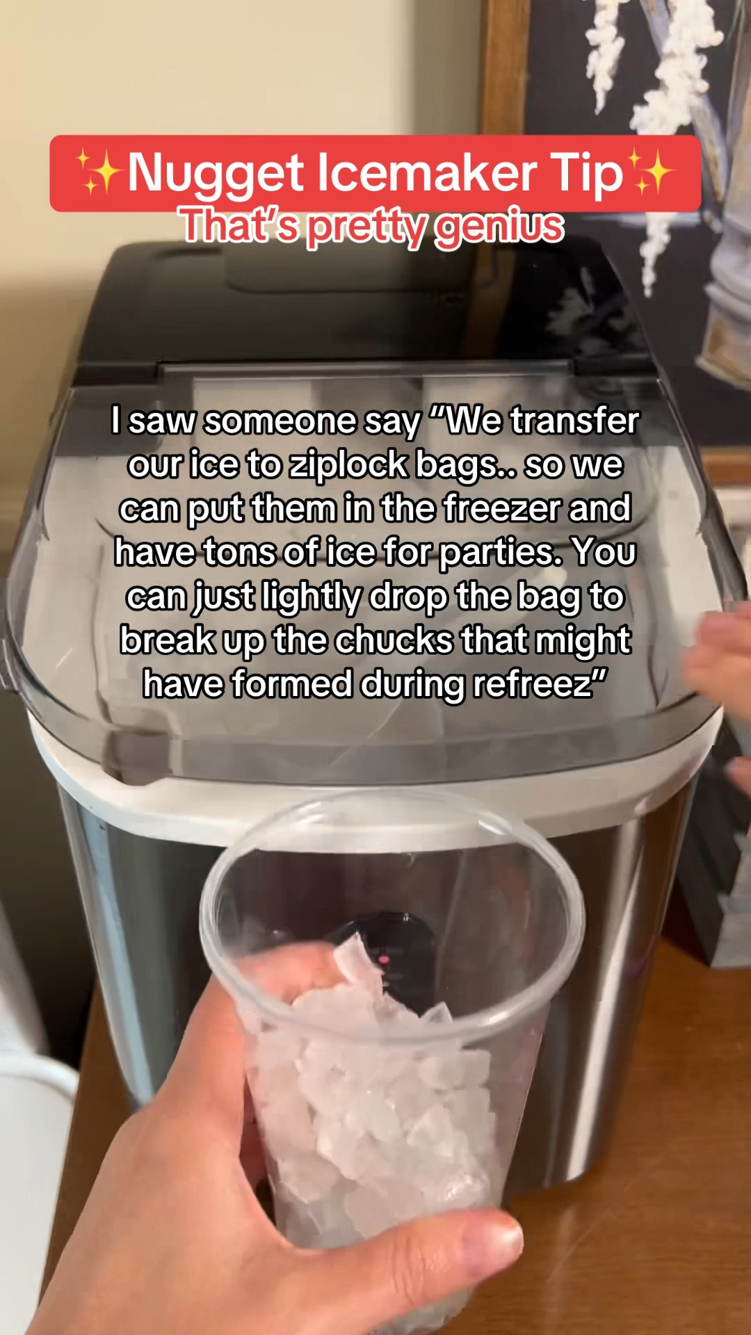 Remember this nugget ice maker tip for holiday parties 🙌🏻

#LTKVideo #LTKSeasonal #LTKHome