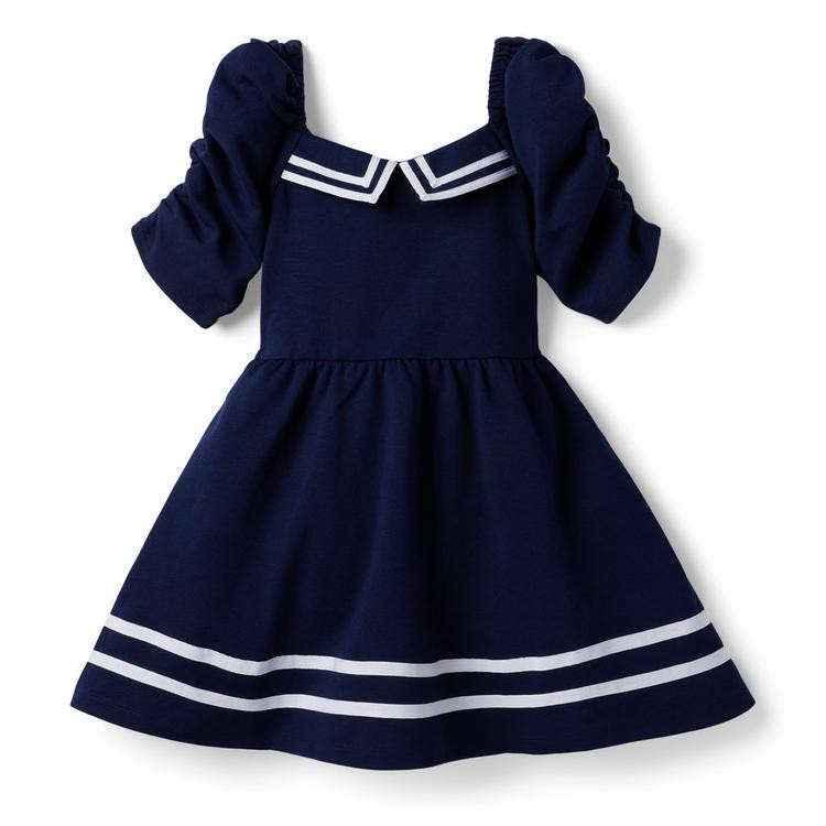 Ruched Sleeve Ponte Dress | Janie and Jack