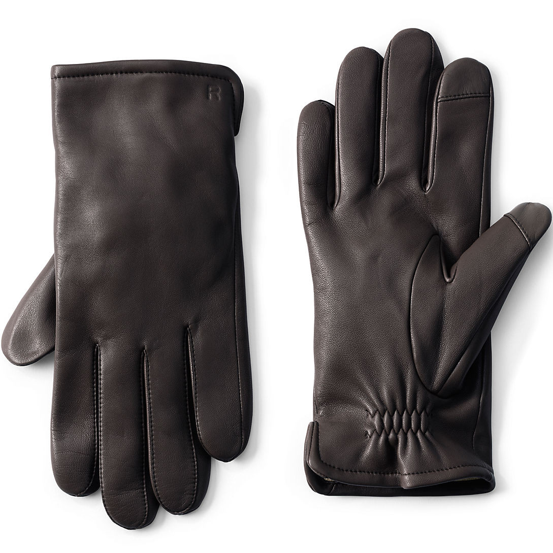 Men's Cashmere Lined EZ Touch Leather Glove | Lands' End (US)