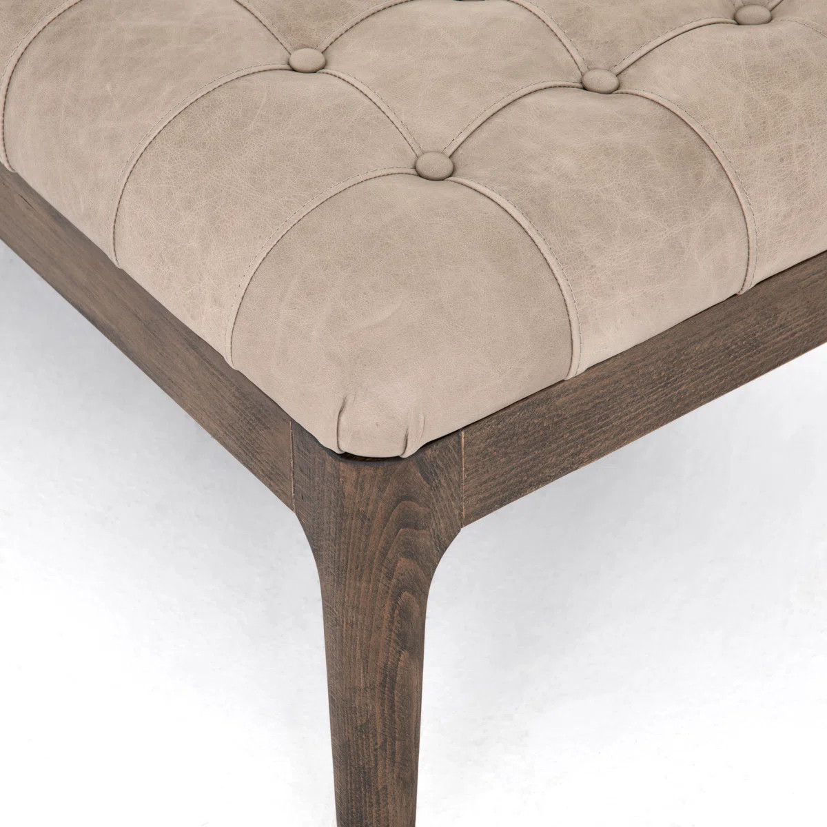 Moody Genuine Leather Upholstered Bench | Wayfair North America