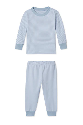 Organic Pima Baby Long-Long Set in Larkspur | Lake Pajamas