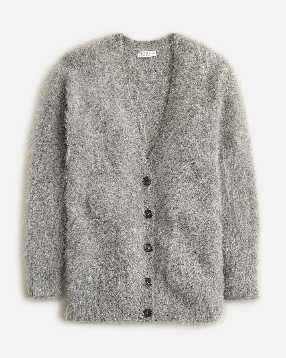 Relaxed V-neck cardigan sweater in brushed yarn | J. Crew US