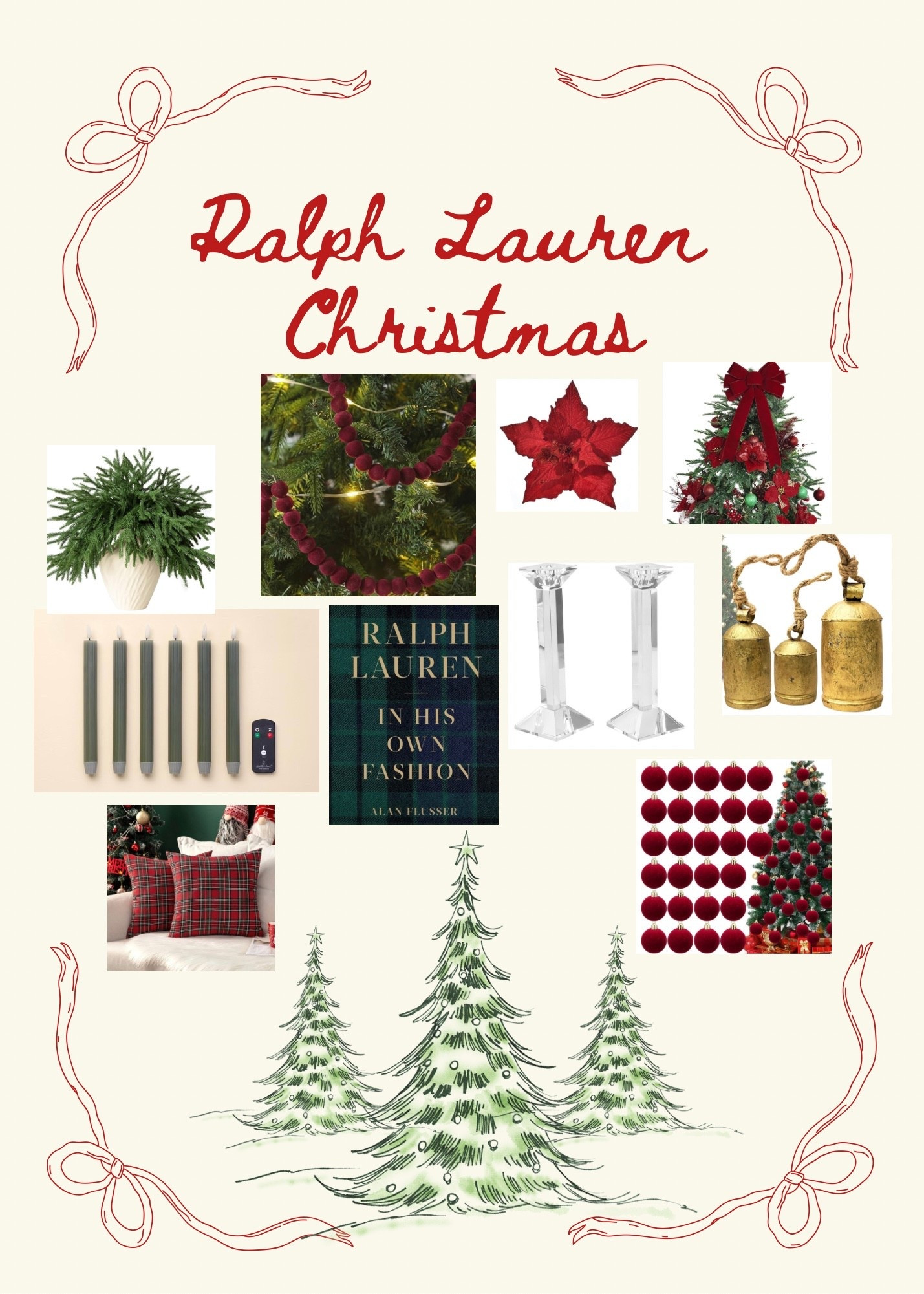 What I’ll be using for a Ralph Lauren Christmas this year! 
#christmas #ralphlauren #ralphlaurenchristmas #christmasdecor #chrostmasinspo

#LTKGiftGuide #LTKHoliday #LTKSeasonal
