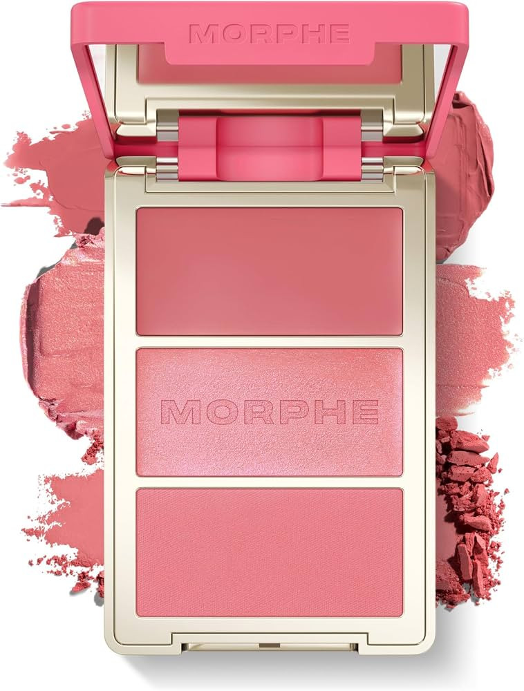 Morphe Cheek Thrills Multi-Finish Face Trio - Blush for Cheeks with Cream, Balm, and Powder Finis... | Amazon (US)
