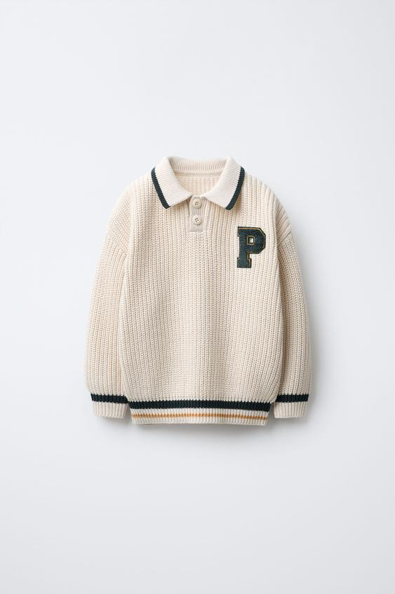VARSITY PATCH KNIT JUMPER | Zara US