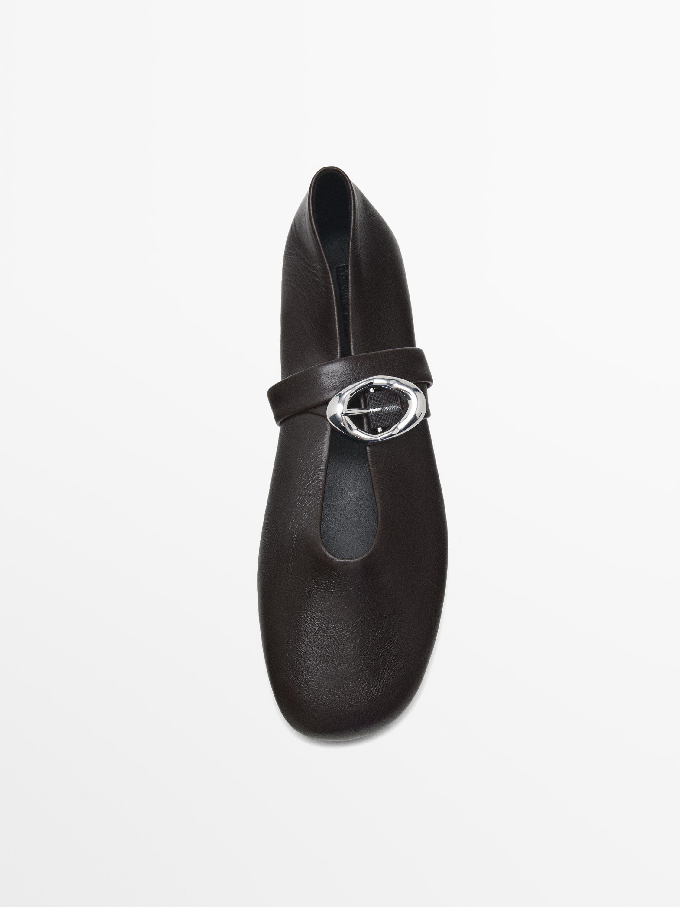 Ballet flats with metal buckle | Massimo Dutti US