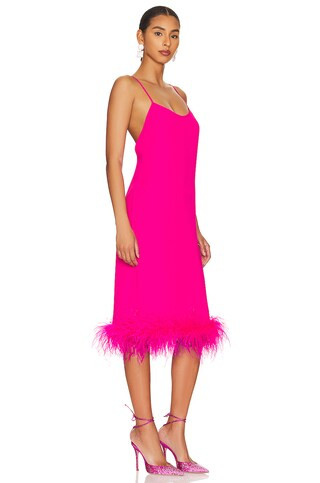 Amanda Uprichard Marianna Midi Dress in Hot Pink Light from Revolve.com | Revolve Clothing (Global)
