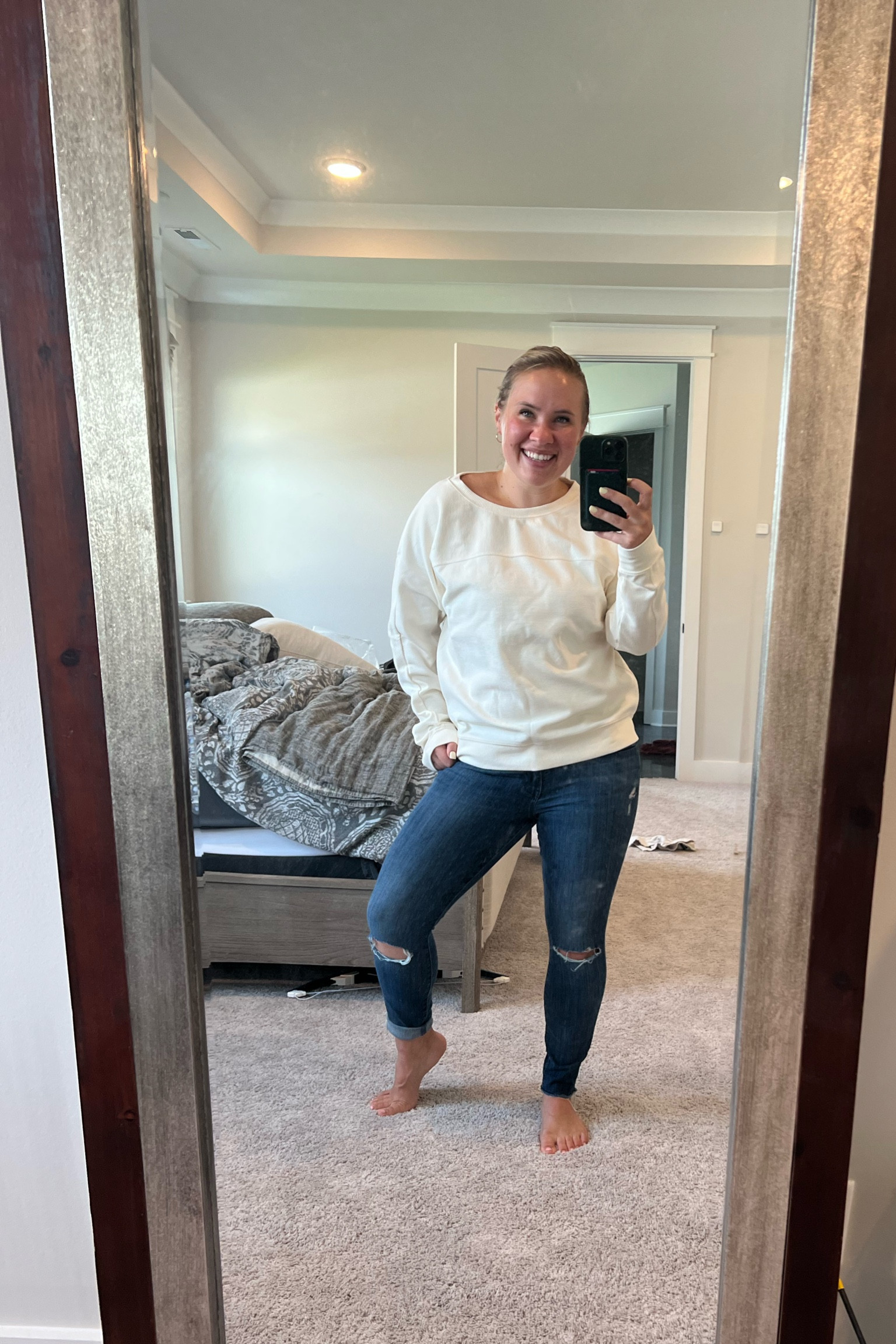 The comfiest sweatshirt you will find on the Nordstrom sale in a perfect soft white! Available still in all sizes 

#LTKxNSale #LTKunder50 #LTKstyletip