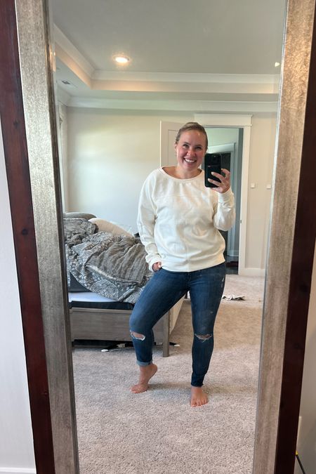 The comfiest sweatshirt you will find on the Nordstrom sale in a perfect soft white! Available still in all sizes 

#LTKxNSale #LTKunder50 #LTKstyletip