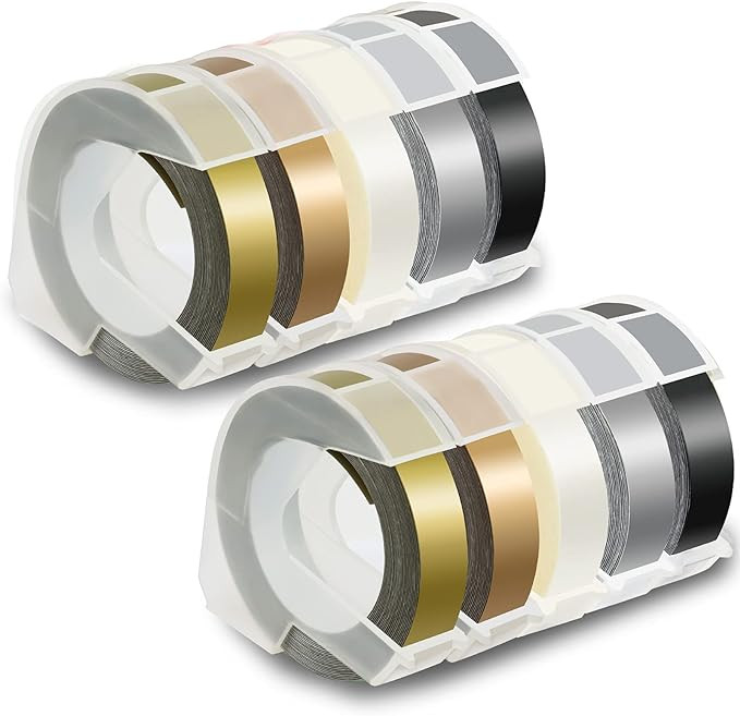 Pristar Durable Plastic 3D Embossing Tape Self-Adhesive Compatible for Dymo Label Makers Organize... | Amazon (US)