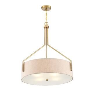 Designers Fountain Elara 26 in. 4-Light Brushed Gold Down Pendant-93932-BG - The Home Depot | The Home Depot