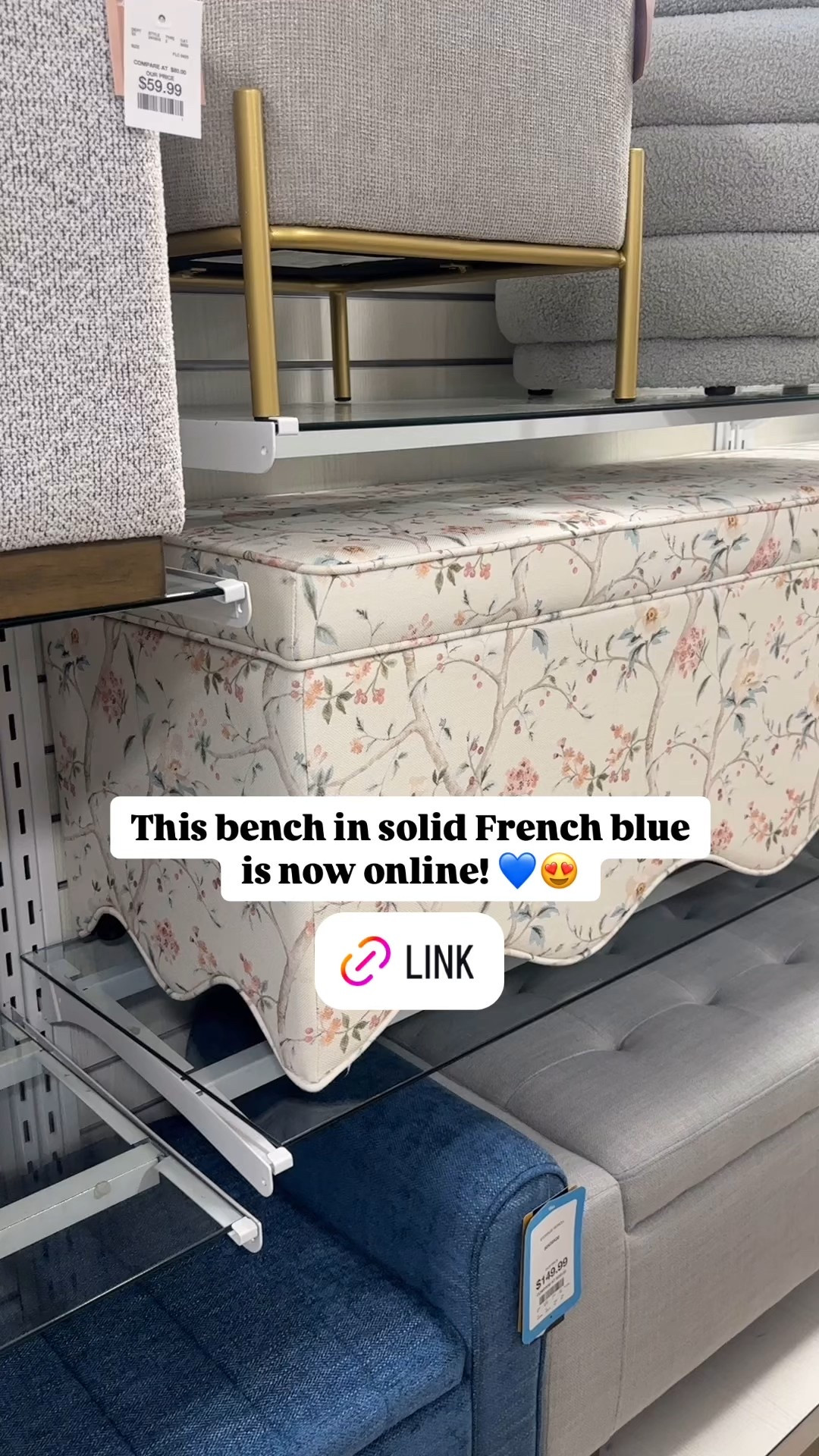 Scalloped bench now online in blue with white trim! Same as my scalloped chairs 😍

#LTKSaleAlert #LTKFindsUnder100 #LTKHome