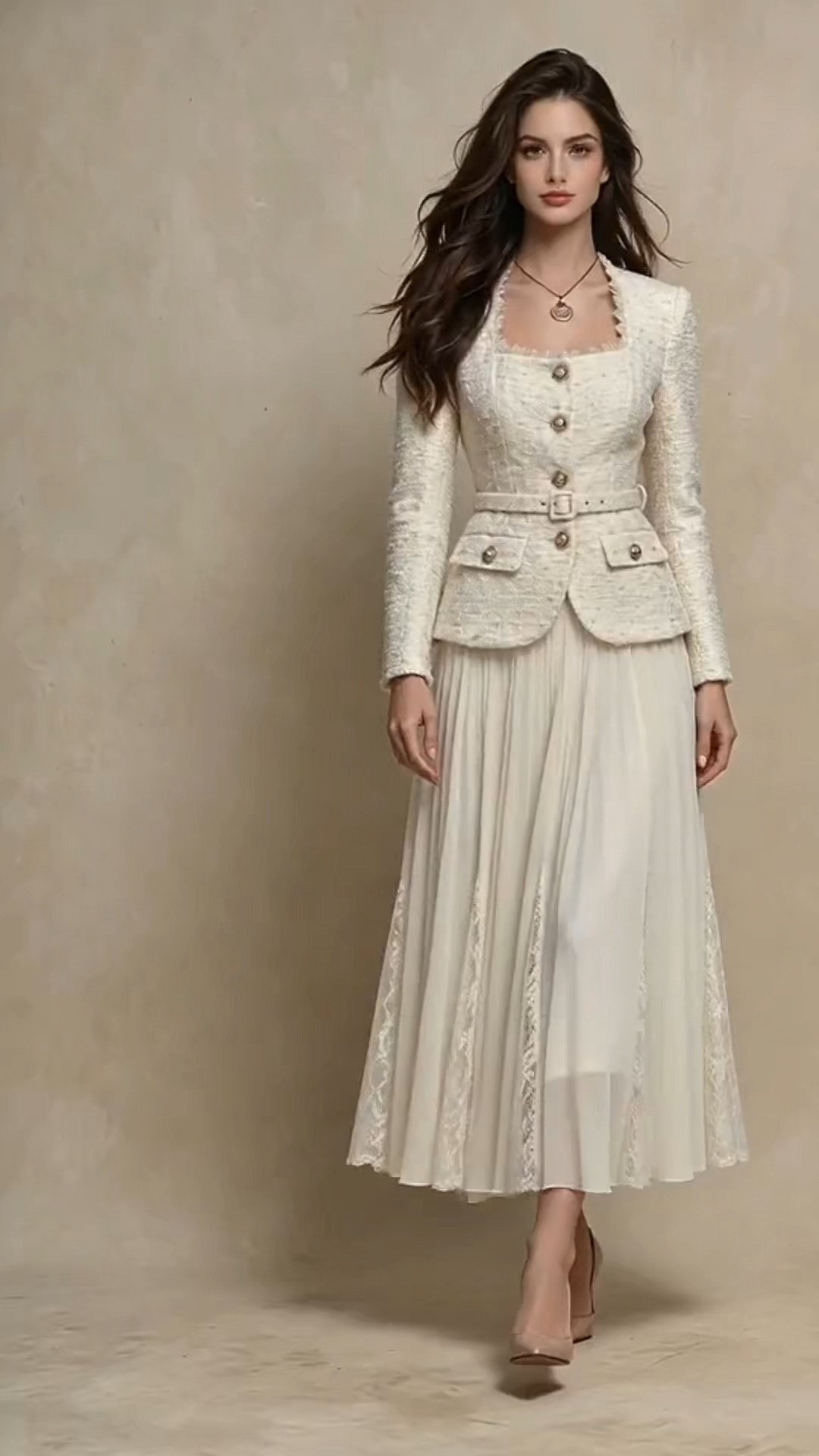 Classic White Tweed Suit With Lace Chiffon Skirt | Timeless Feminine Look

 

 #LTKootd #LTKOver40 #LTKWorkwear