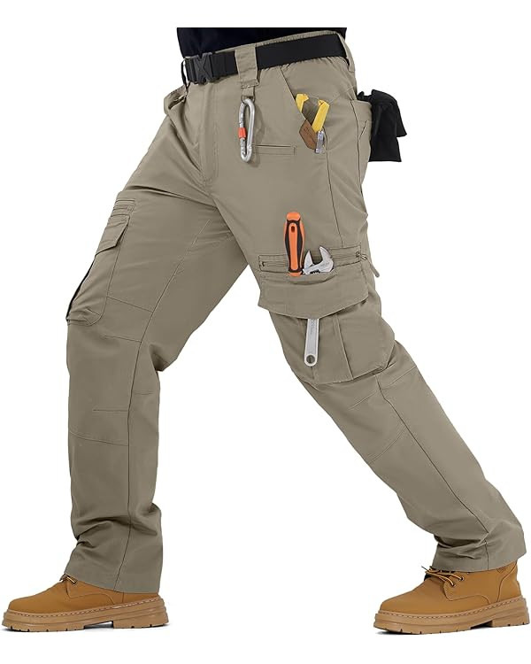IGOLUMON Men's Ripstop Tactical Pants Breathable Stretch Cargo Pants Outdoor Lightweight EDC Work... | Amazon (US)