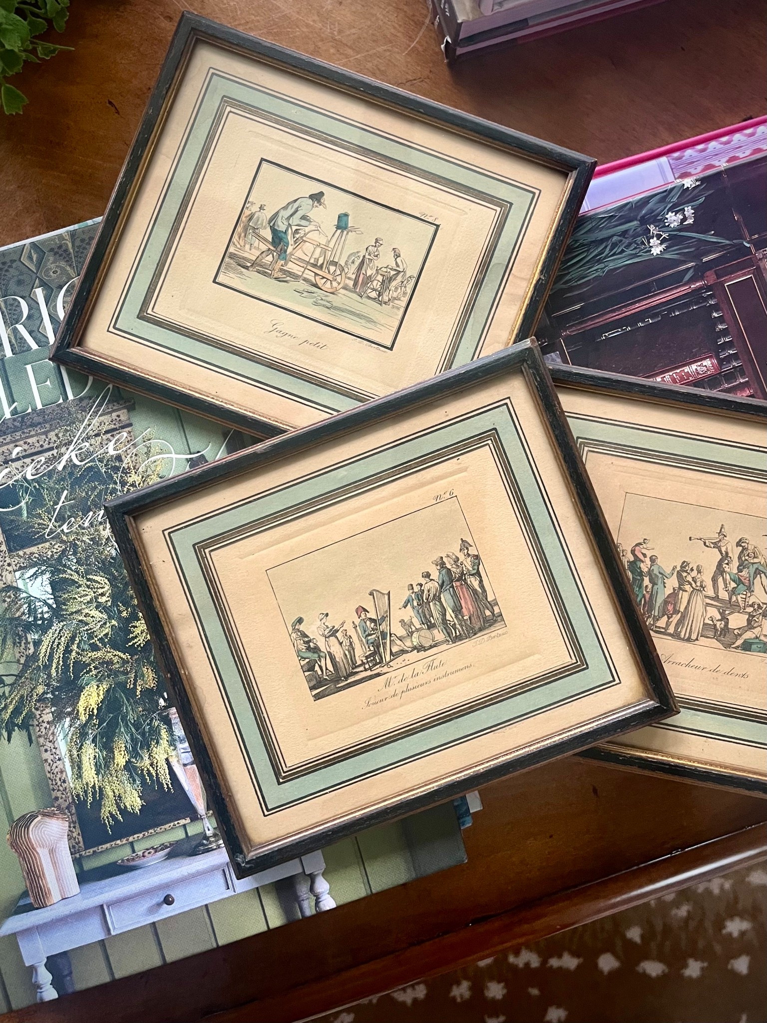 My latest find is this set of three framed hand colored engravings.. love adding a grouping like this to a small wall. The wear is part of the charm to me. I look for nicely framed and matted options to mix in with original paintings but you can often find beautiful options unframed that can sometimes be more cost effective. So many topics - flowers, birds, dogs, bugs, hunting, sea life.. what would you choose? I wish the dogs were Westies! Check out these options that caught my eye, plus two that match my series here! 

#LTKHome #LTKStyleTip #LTKFindsUnder50