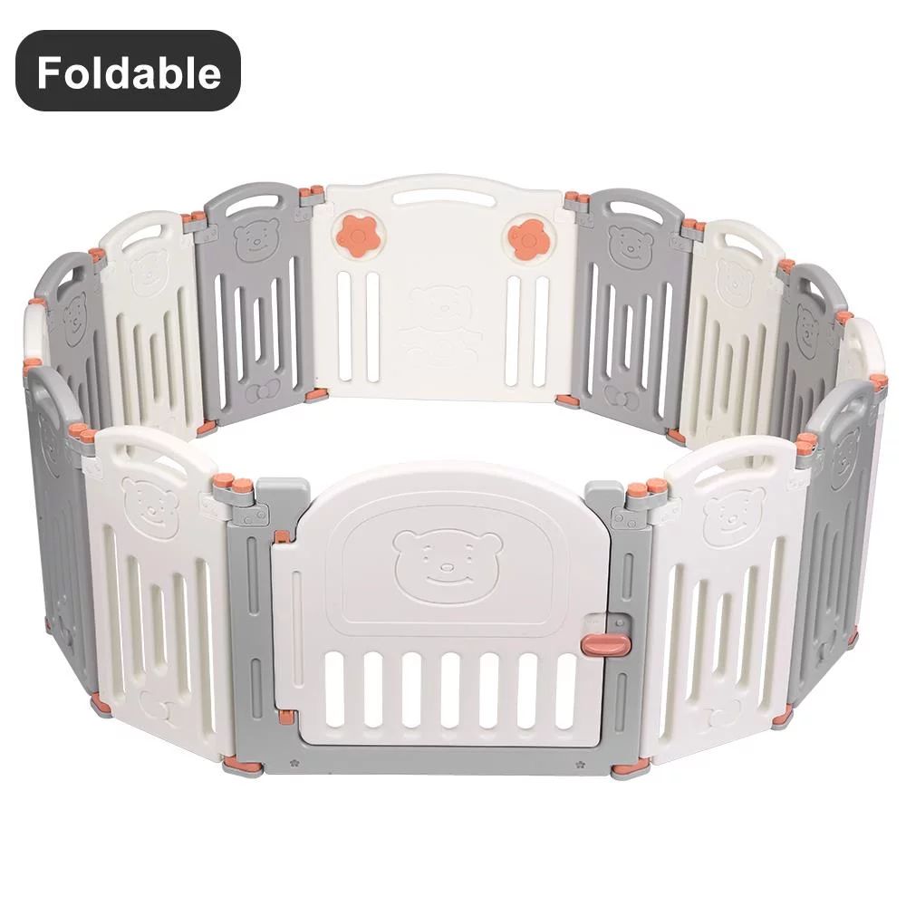 GoDecor 14 Pannel Baby Playpen Toddler Safety Activity Center for Boys or Girls, White & Gray | Walmart (US)