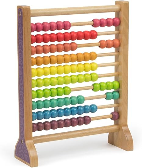 Imagination Generation Wooden Abacus Classic Counting Tool, Counting Frame Educational Toy with 1... | Amazon (US)