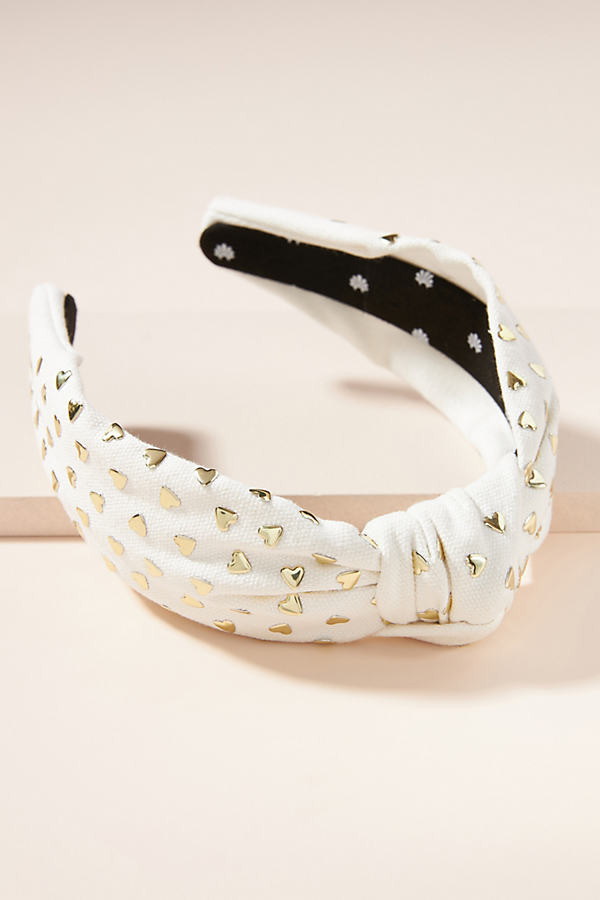 Lele Sadoughi Heart-Studded Headband By Lele Sadoughi in White | Anthropologie (US)