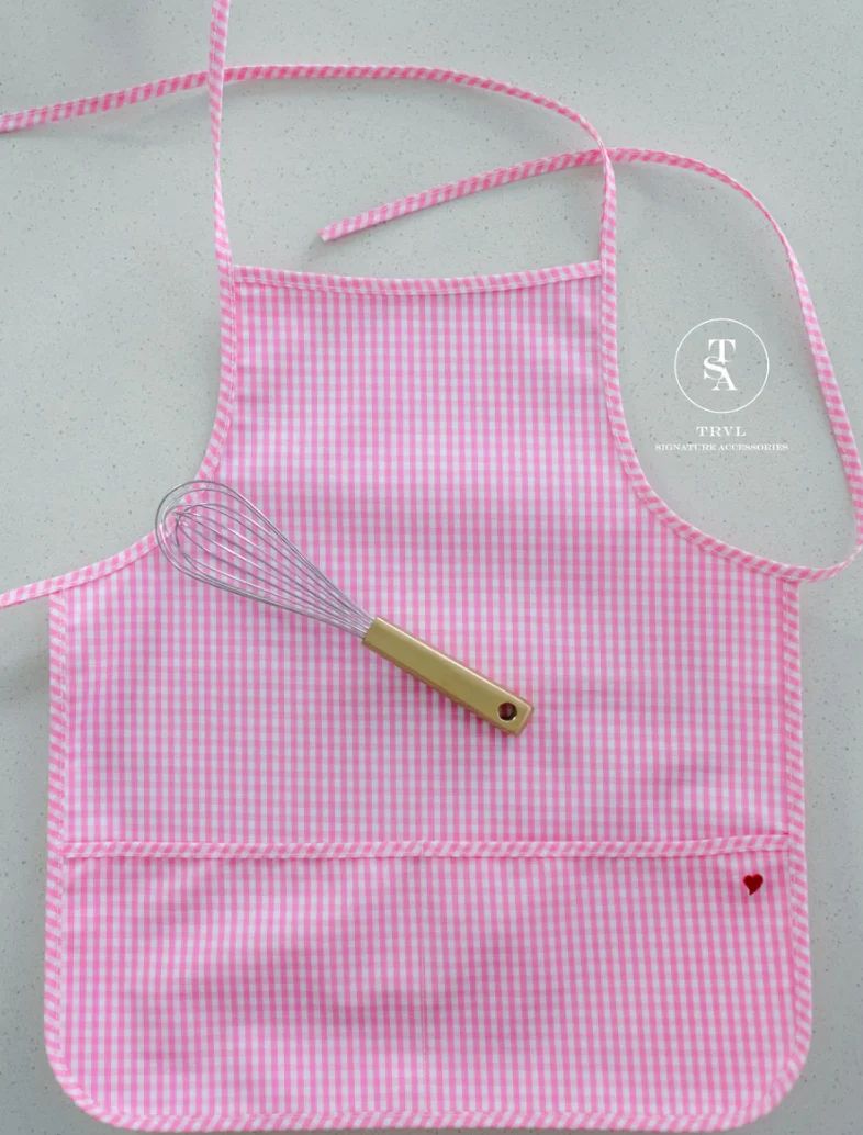 Pink Gingham Apron | Lovely Little Things Boutique