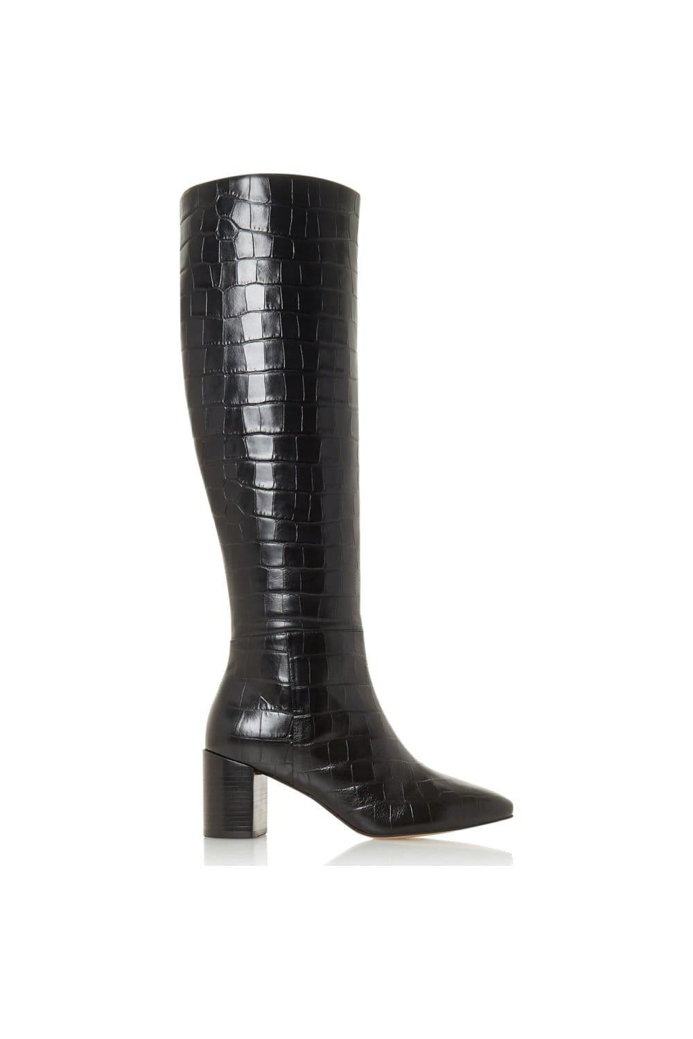 Boots | 'Saffia' Leather Knee High Boots | Dune London | Debenhams UK
