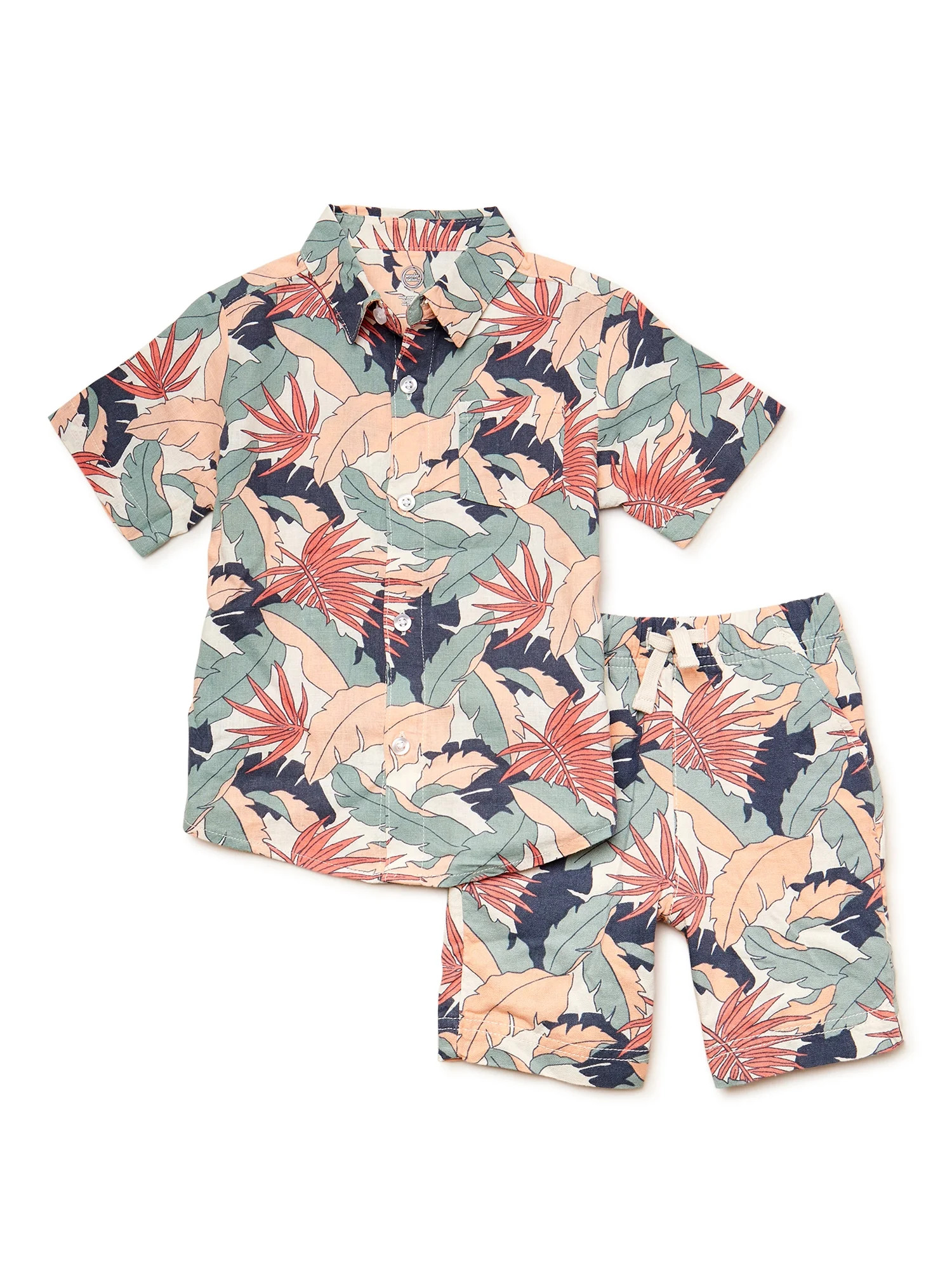 Wonder Nation Toddler Boy's Short Sleeve Set, 2 Piece, Sizes 12 Months - 5T | Walmart (US)